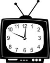 Cute wall clock television sticker.