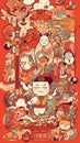 A cute Chinese wallpaper about relief, superstition, astrology, strengthening luck and destiny.