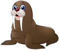 Cute walrus cartoon