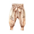 Cute watercolor Baby Pants illustration