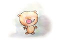 Cute watercolor bear