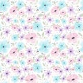 digitally handpainted cotton candy watercolor pattern