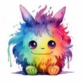 Cute Watercolor Creature Magic Vibrant Delight