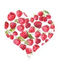 Cute watercolor floral hearts