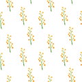 Cute watercolor floral seamless pattern