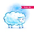 Cute watercolor sheep