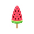 Cute watermelon popsicle vector