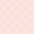 Cute Waxflower Seamless Vector Pattern