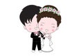 Cute wedding cartoon