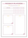 Cute weekly planner minimalist planner page design Royalty Free Stock Photo
