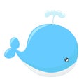 Cute whale cartoon Royalty Free Stock Photo