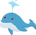 Cute whale cartoon Royalty Free Stock Photo