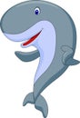 Cute whale cartoon waving Royalty Free Stock Photo