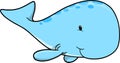 Cute Whale Vector Illustration Royalty Free Stock Photo