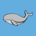 cute whale vector illustration in sea children use Royalty Free Stock Photo