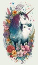 cute and whimsical unicorn surrounded by a field of colorful flowers and butterflies smartphone phone original fantasy unique