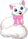 Cute white cat cartoon Royalty Free Stock Photo