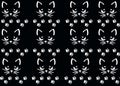 Pattern cute cat paws wallpaper