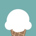 Cute white cloud ice cream cone Royalty Free Stock Photo