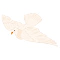 Cute white dove Peace symbol Vector Royalty Free Stock Photo