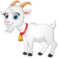 Cute white goat cartoon