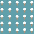 Cute white ice cream cone wallpaper Royalty Free Stock Photo