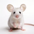 Cute White Mouse In Academic Style: 8k Resolution, Saturated Pigments Royalty Free Stock Photo