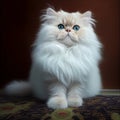 Cute White Persian Cat Kitten Royalty Free Stock Photo