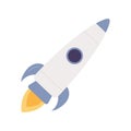 Cute white space rocket Royalty Free Stock Photo