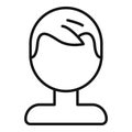 Cute wig lock fake icon outline vector. Young style