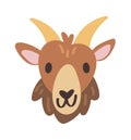 Cute wild goat animal avatar Royalty Free Stock Photo