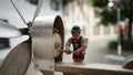 Cute Wind Direction Weather Vane with Bavarian Man in Traditional Outfit