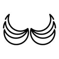 Cute wings icon, outline style