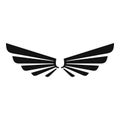 Cute wings icon, simple style