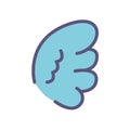 Cute wings isolated icon