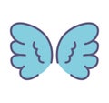 Cute wings isolated icon