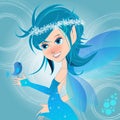 Cute winter fairy illustration