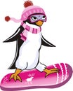 Cute winter penguin Royalty Free Stock Photo