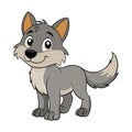 a cute wolf cartoon design Royalty Free Stock Photo