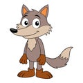 a cute wolf cartoon design Royalty Free Stock Photo