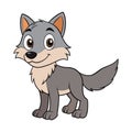 a cute wolf cartoon design Royalty Free Stock Photo