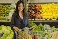 Cute woman at the grocery store