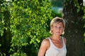 Cute woman portrait with tree branches Royalty Free Stock Photo