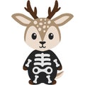 Deer in Skeleton Costume