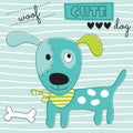 Cute woof dog vector illustration Royalty Free Stock Photo