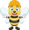 cute worker bee cartoon