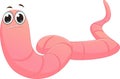 Cute worm cartoon Royalty Free Stock Photo