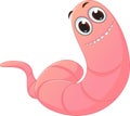Cute worm cartoon Royalty Free Stock Photo