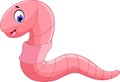 Cute worm cartoon for you design Royalty Free Stock Photo