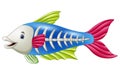 Cute x-ray fish cartoon Royalty Free Stock Photo